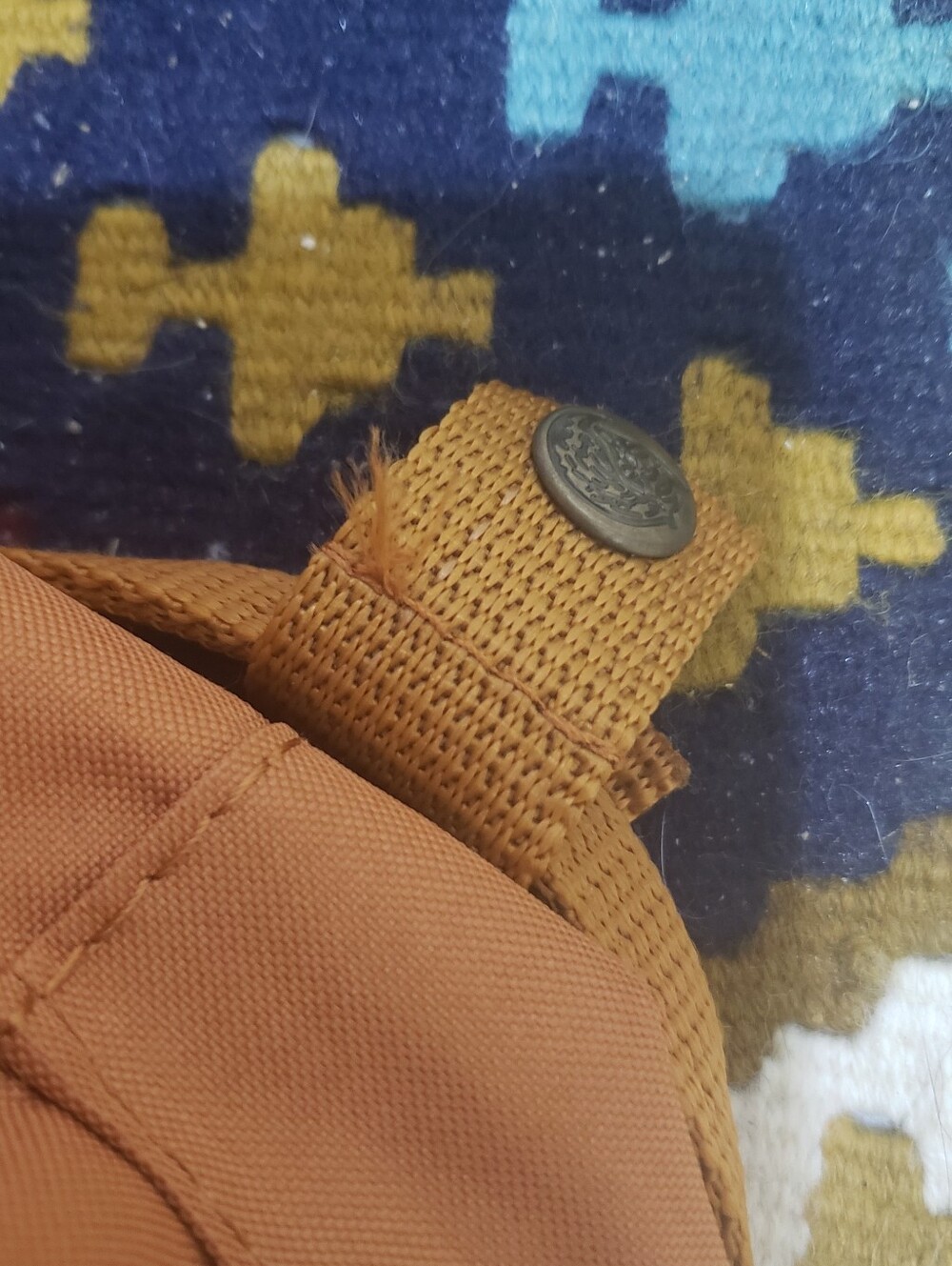 Mini FJall Raven Backpack In Mustard/ Rust - Picture 4 of 11